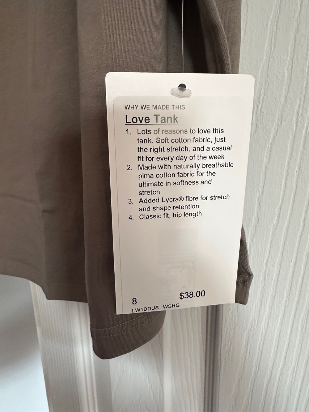 Lululemon love tank size 8 - Picture 2 of 5